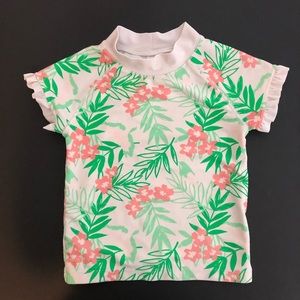 Janie & Jack Floral Rash Guard Size 4